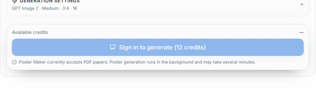 Keep generation settings optional