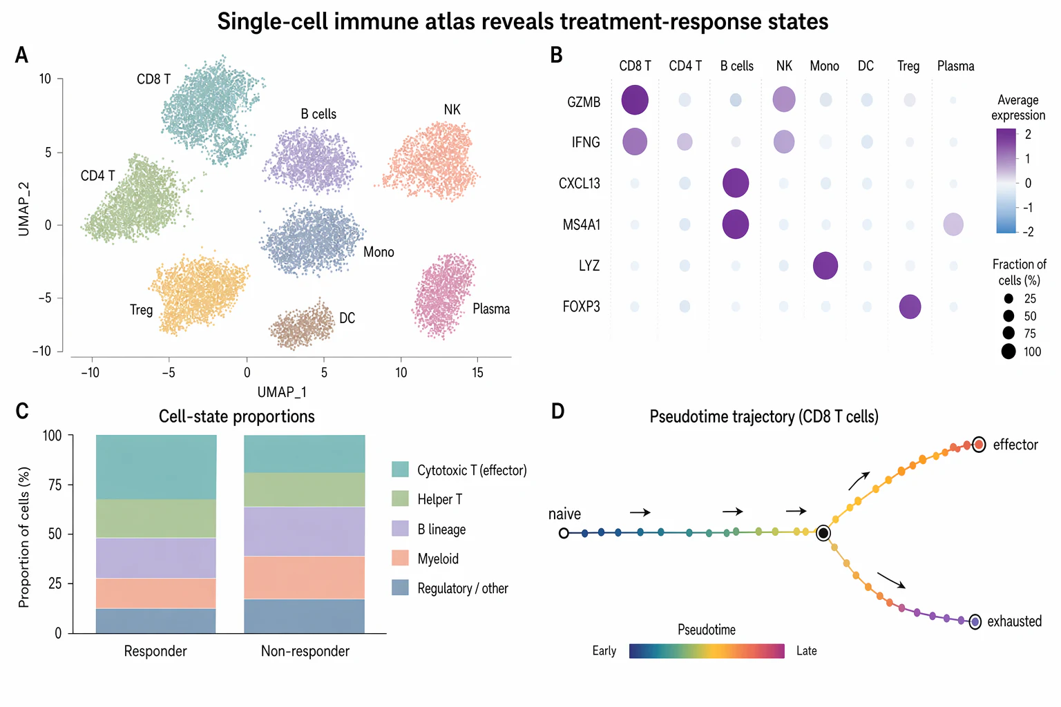 Single-cell immune atlas reveals treatment-response states — Biomedicine